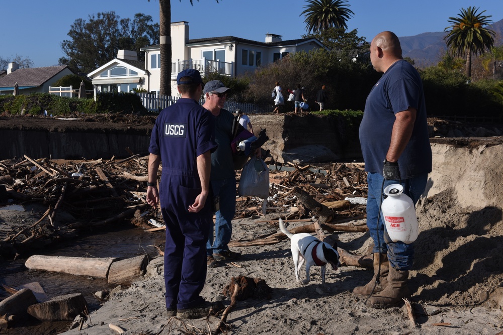 members from MSD Santa Barbara mobilize in response to mudslides