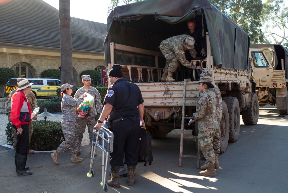 California Storms: Cal Guard helps with evacuations