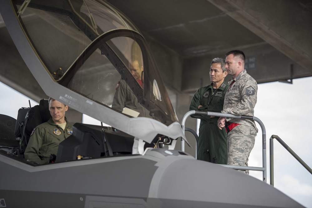 Bilateral Integration: JASDF General tours F-35A at Kadena