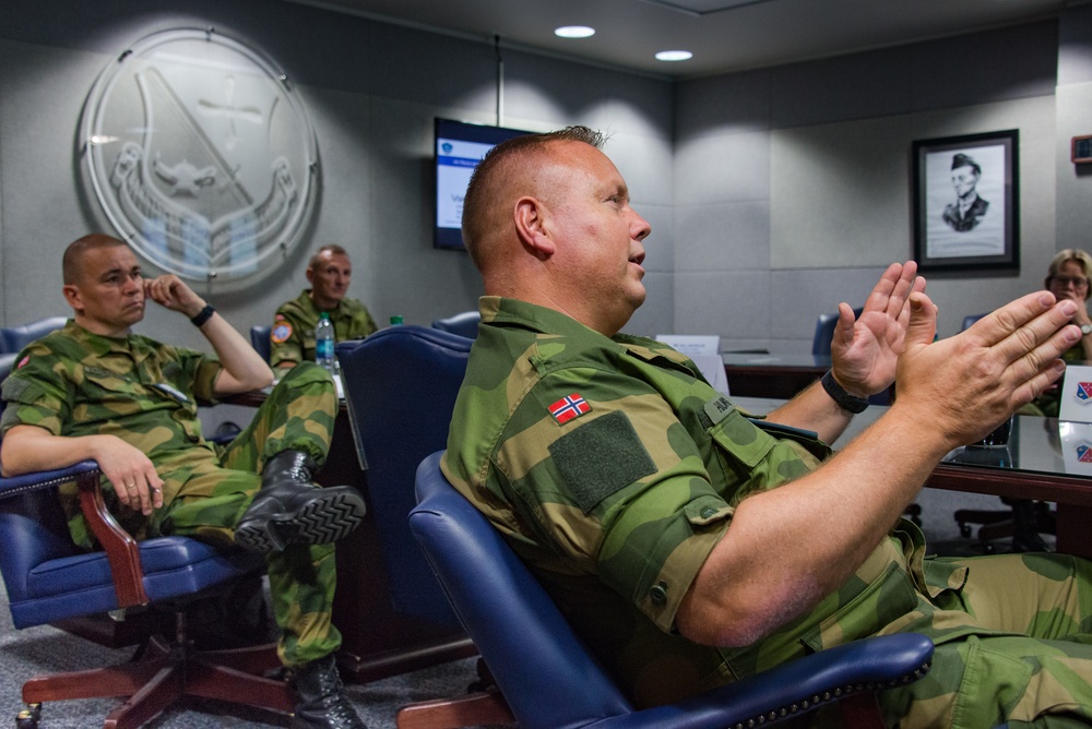 Norwegian Chief Master Sergeant of the Air Force visits Barnes Center