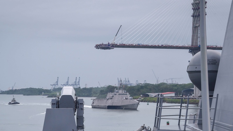 The Future USS Portland Transits the Panama Canal