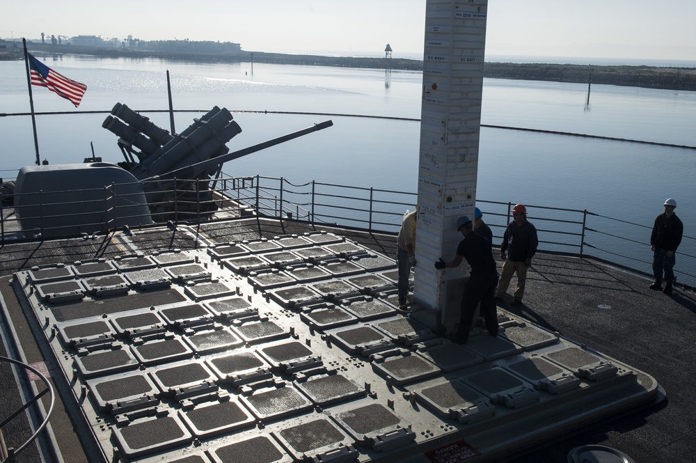 USS Lake Champlain Missile Onload