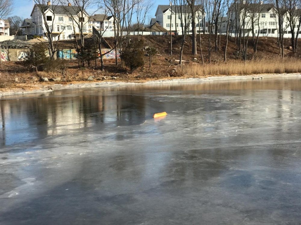 Missing kayaker's kayak located near Squantum Point on Providence River, RI