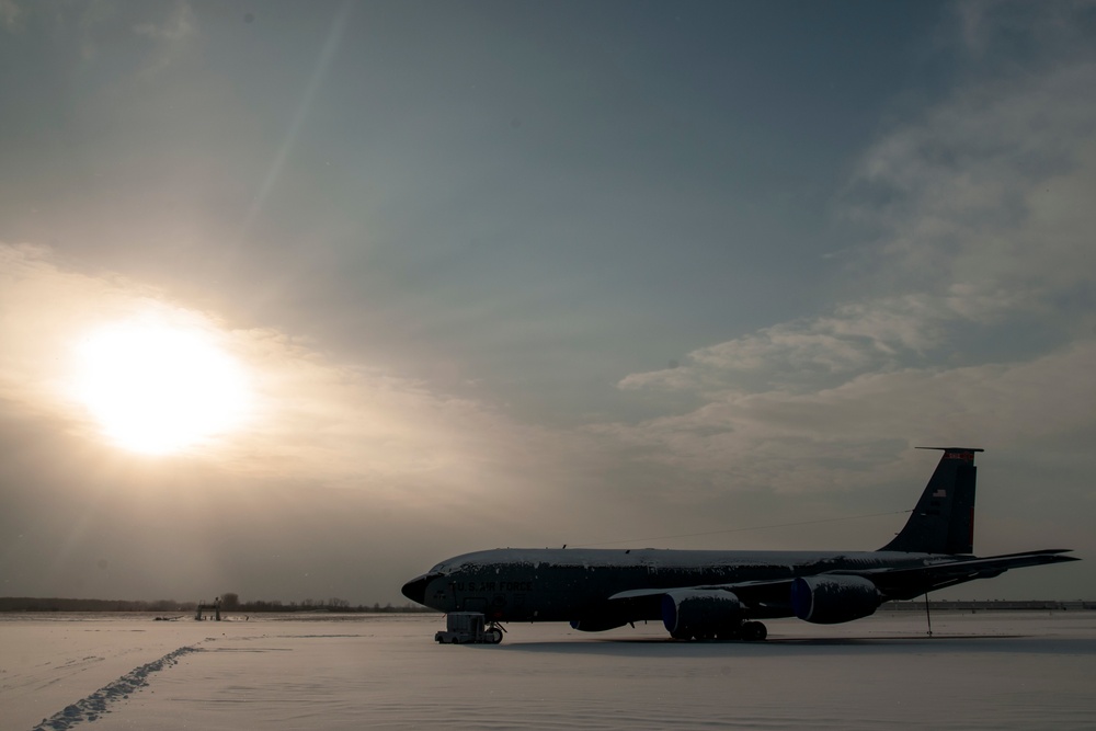 Snowy day on the flight line