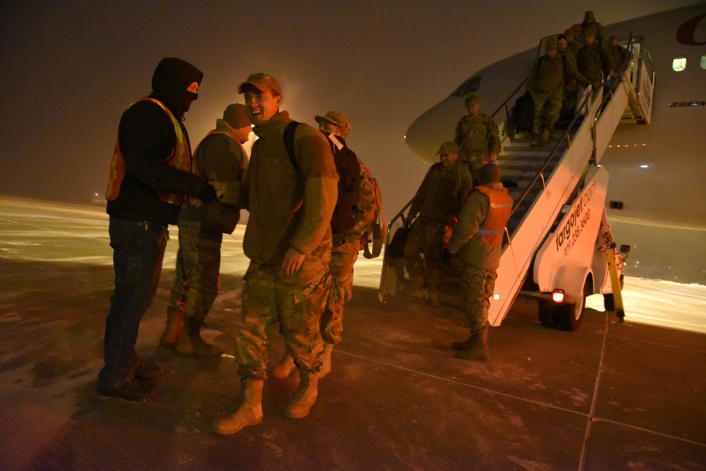 119th Civil Engineer Squadron members return from southwest Asia