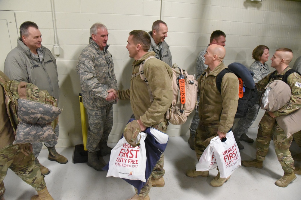 119th Civil Engineer Squadron members return from southwest Asia