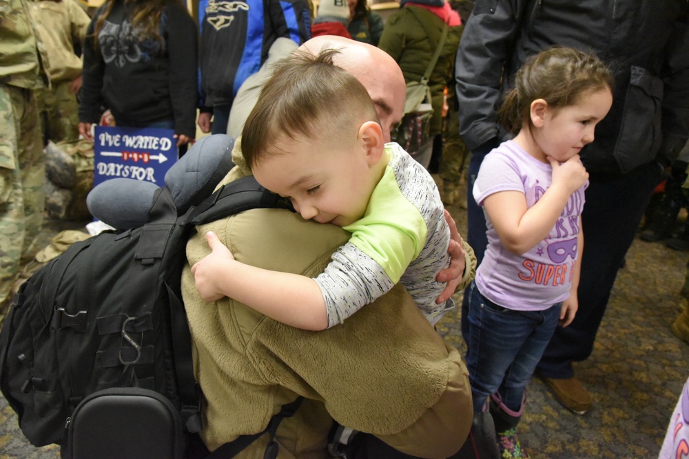 119th Civil Engineer Squadron members return from southwest Asia