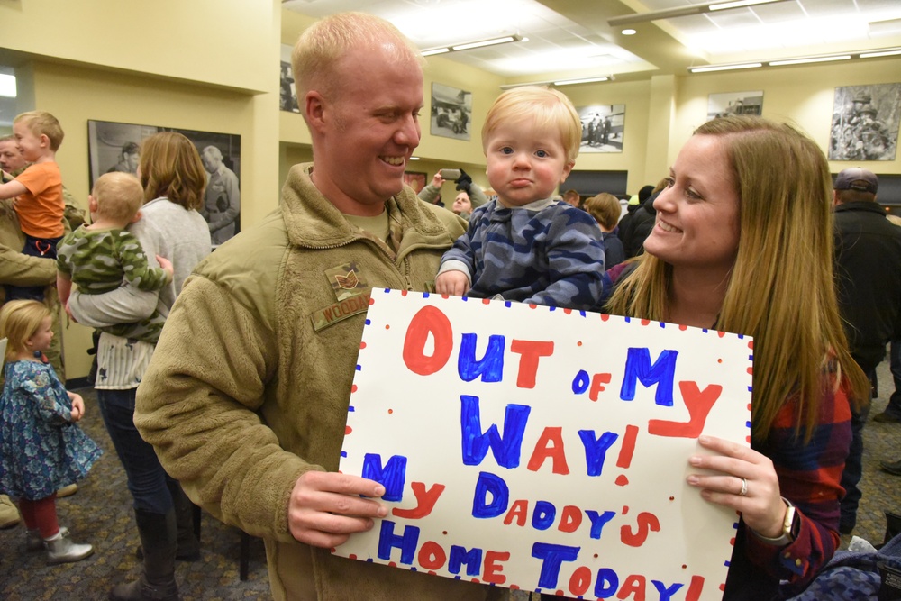 119th Civil Engineer Squadron members return from southwest Asia