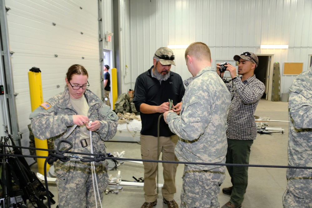 Students build knot-tying skills as part of Cold-Weather Operations Course at Fort McCoy