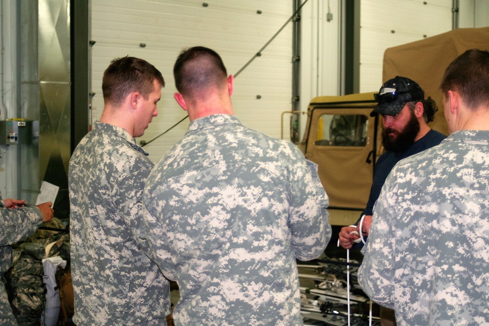 Students build knot-tying skills as part of Cold-Weather Operations Course at Fort McCoy