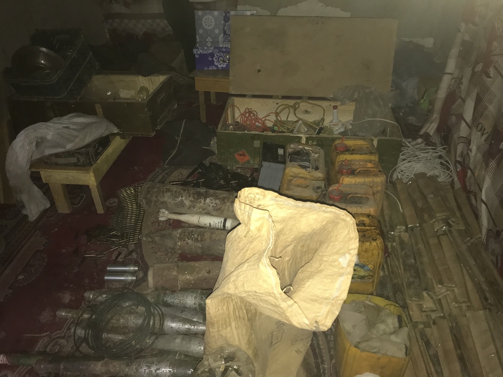 Taliban Red Unit flees, surrendering large explosives cache to Commandos