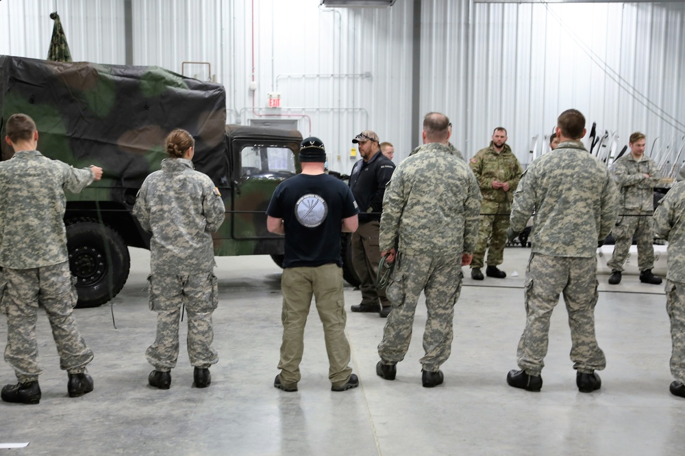 Students build knot-tying skills as part of Cold-Weather Operations Course at Fort McCoy