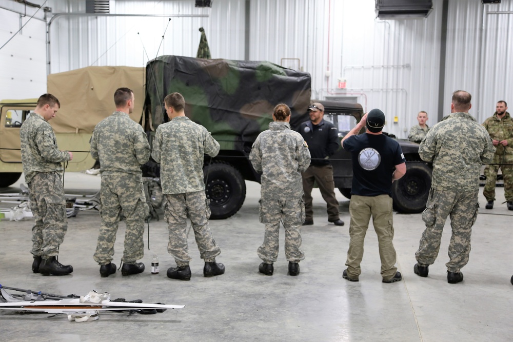 Students build knot-tying skills as part of Cold-Weather Operations Course at Fort McCoy