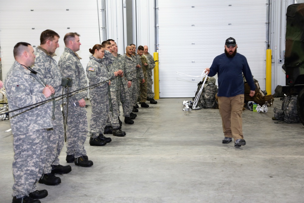 Students build knot-tying skills as part of Cold-Weather Operations Course at Fort McCoy