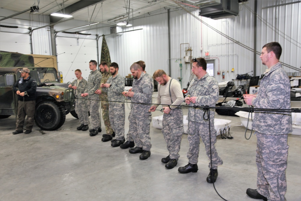 Students build knot-tying skills as part of Cold-Weather Operations Course at Fort McCoy