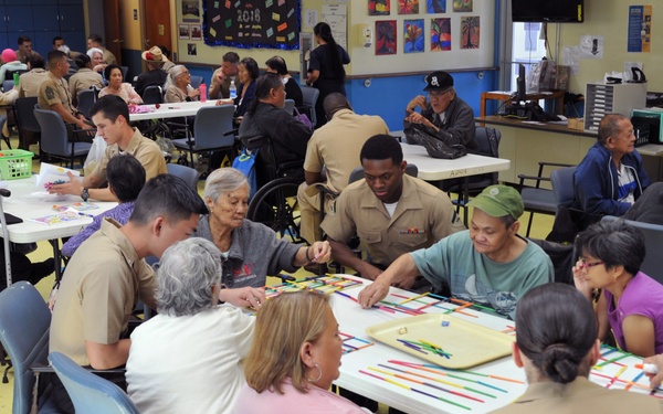 USS America visits adult day care