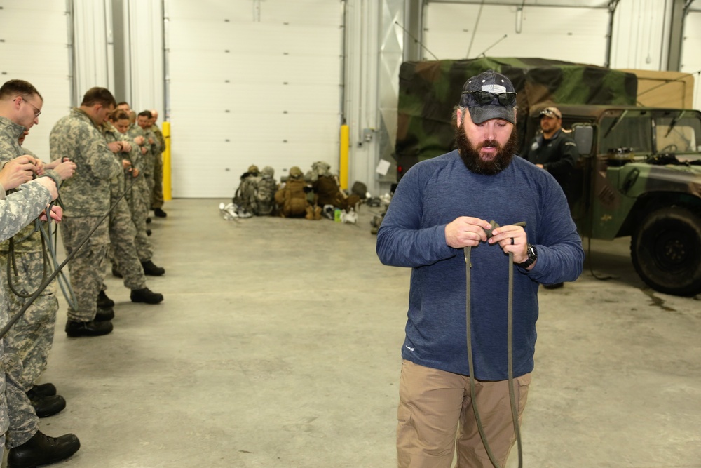 Students build knot-tying skills as part of Cold-Weather Operations Course at Fort McCoy