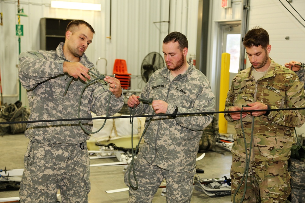 Students build knot-tying skills as part of Cold-Weather Operations Course at Fort McCoy