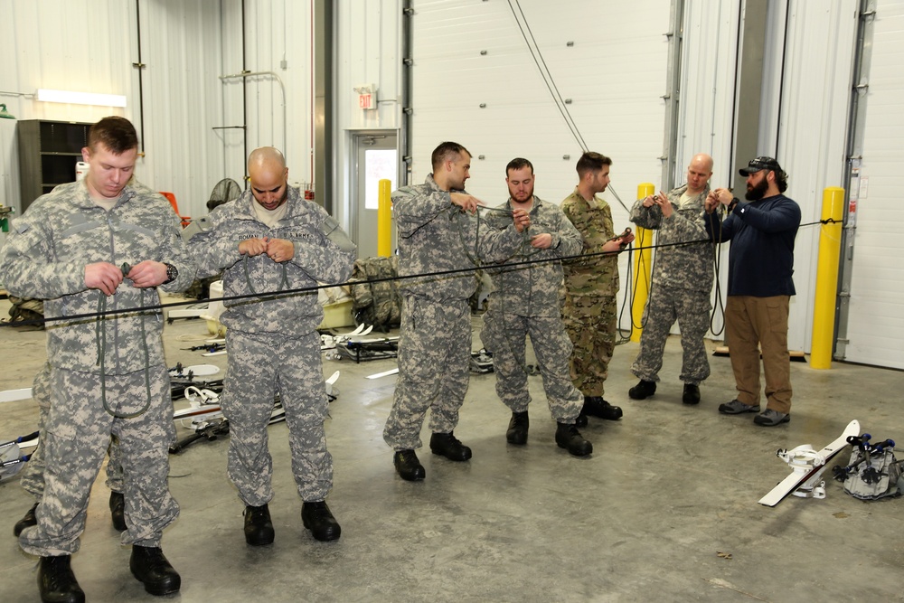 Students build knot-tying skills as part of Cold-Weather Operations Course at Fort McCoy