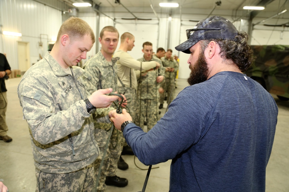 Students build knot-tying skills as part of Cold-Weather Operations Course at Fort McCoy