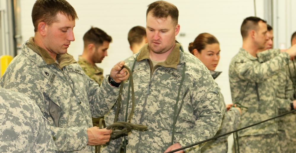 Students build knot-tying skills as part of Cold-Weather Operations Course at Fort McCoy