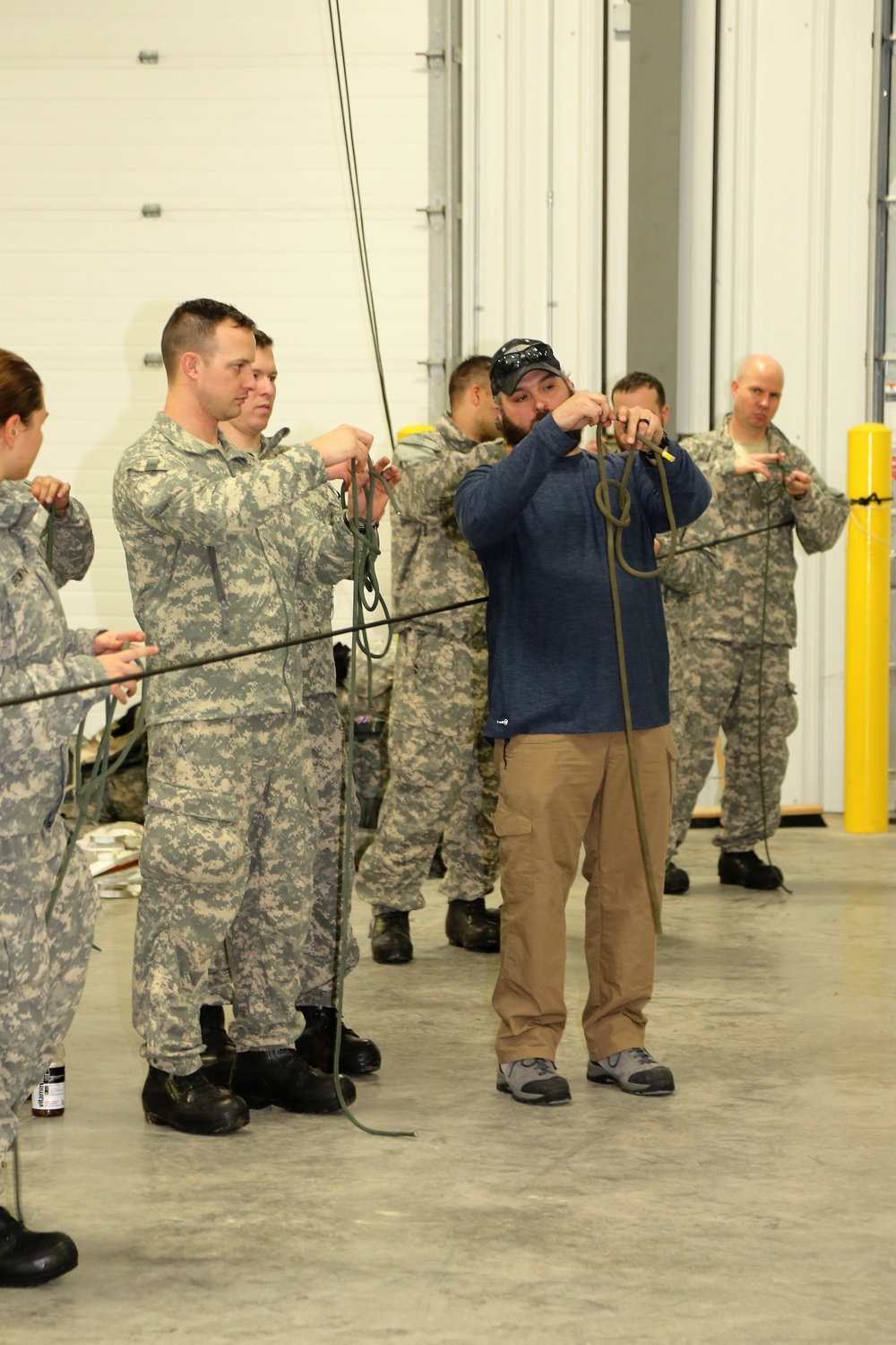 Students build knot-tying skills as part of Cold-Weather Operations Course at Fort McCoy