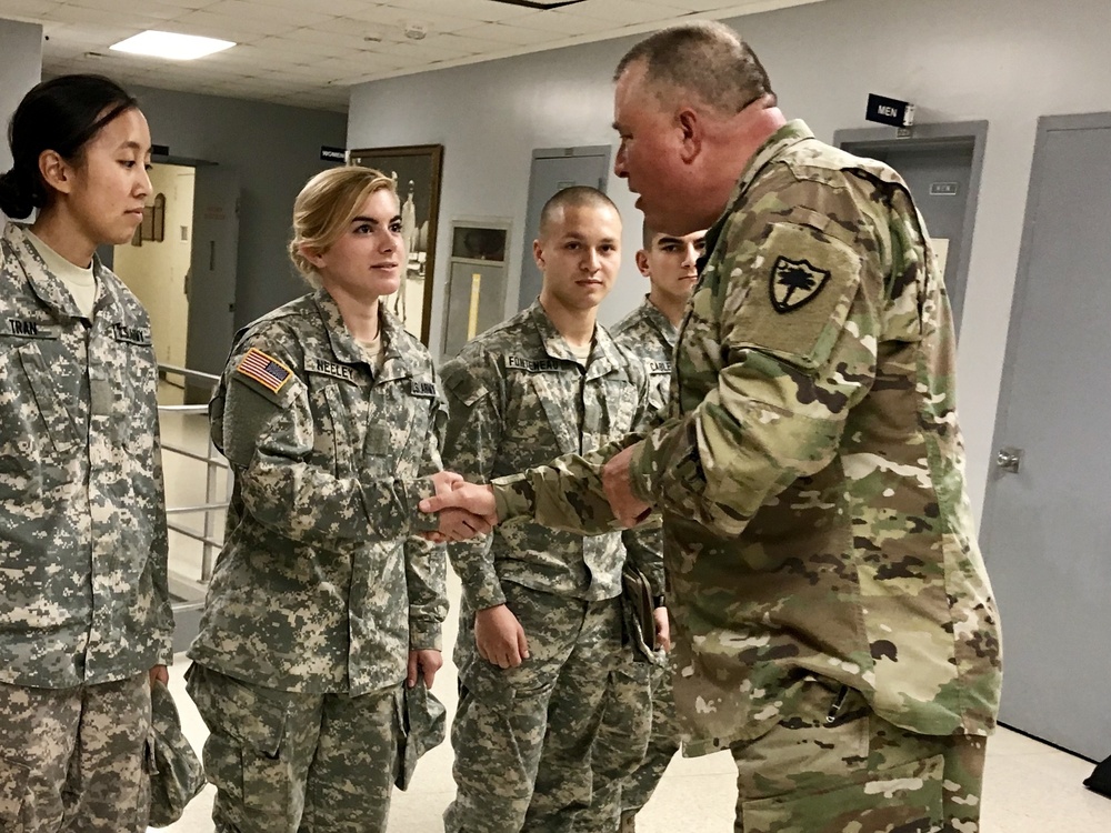 South Carolina National Guard leader offers cadets advice at The Citadel Army ROTC