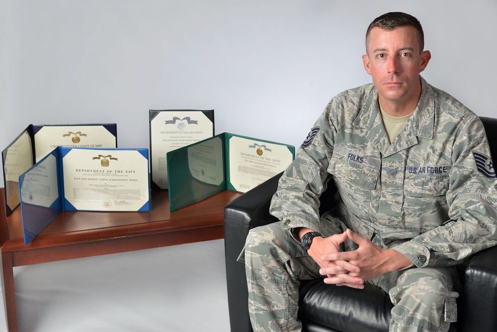 Airman earns award from every branch of service