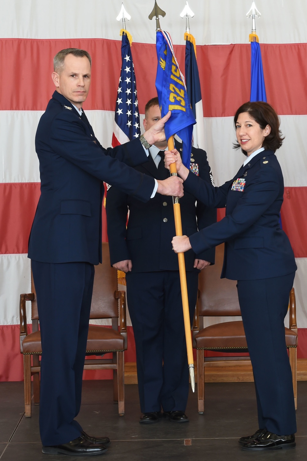 Greenfield assumes command of 132d ISS