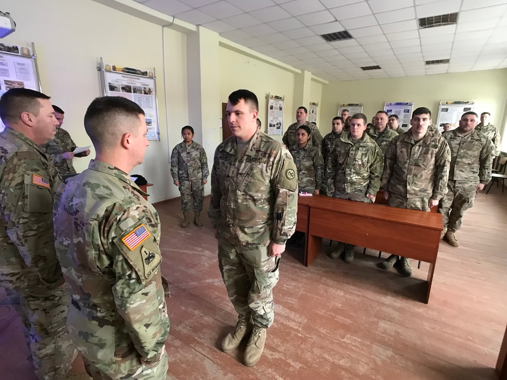 27th IBCT (fwd) Officer receives promotion to 1st. Lt.