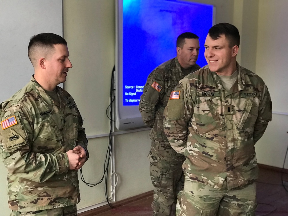 27th IBCT (fwd) Officer receives promotion to 1st. Lt.