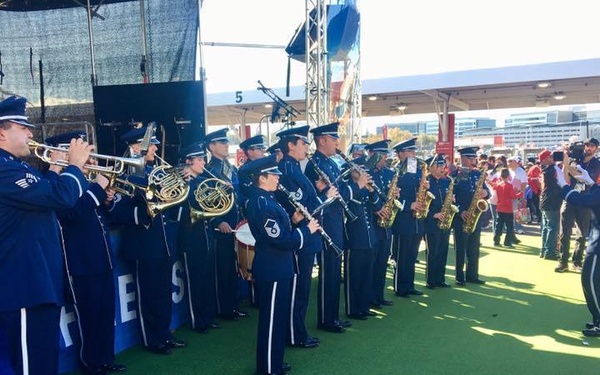 U.S. Air Force Band of the Golden West Ceremonial Band Plays at 49ers Game