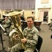 Senior Airman Lee Jarzembak Prepares for Concert Band Rehearsal with the Band of the Golden West