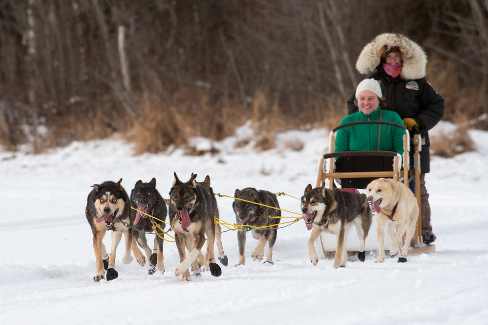 673d FSS and JBER Life offer dog sled rides to Hillberg Ski Area visitors