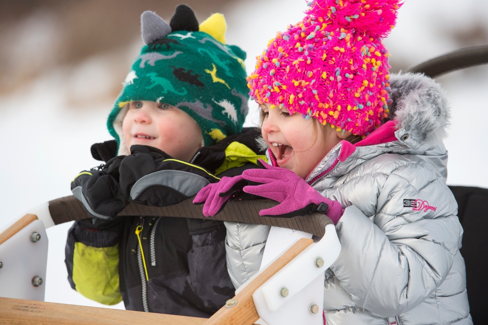 673d FSS and JBER Life offer dog sled rides to Hillberg Ski Area visitors