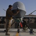 MQ-9 Reaper take off and maintenance