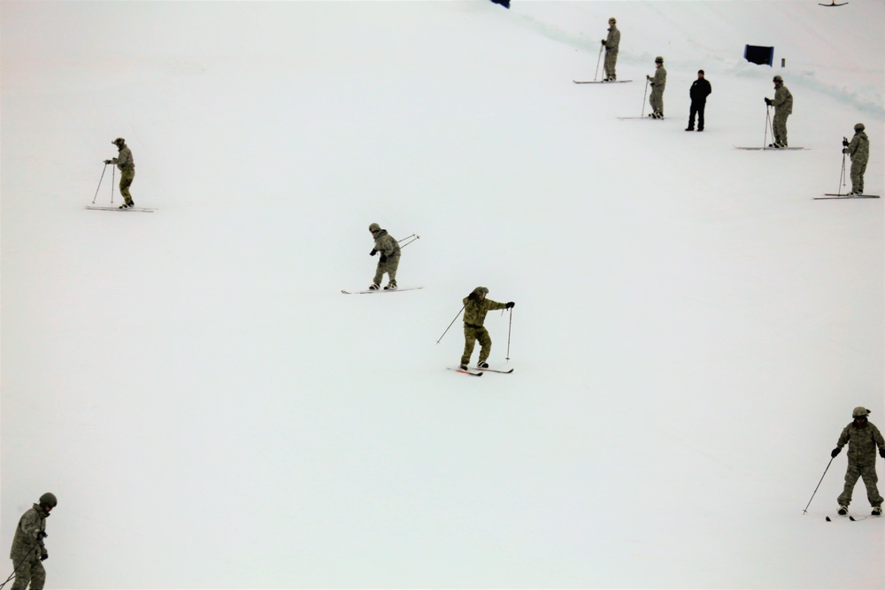 Students learn skiing techniques during Cold-Weather Operations Course at Fort McCoy