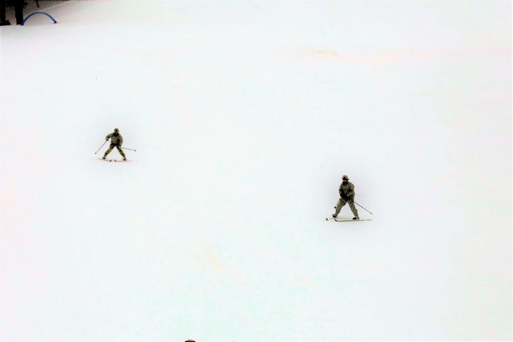 Students learn skiing techniques during Cold-Weather Operations Course at Fort McCoy