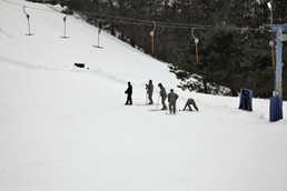 Students learn skiing techniques during Cold-Weather Operations Course at Fort McCoy