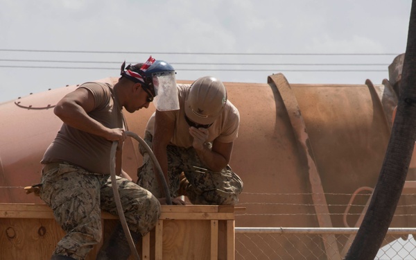 Seabees at Ali Oune Village