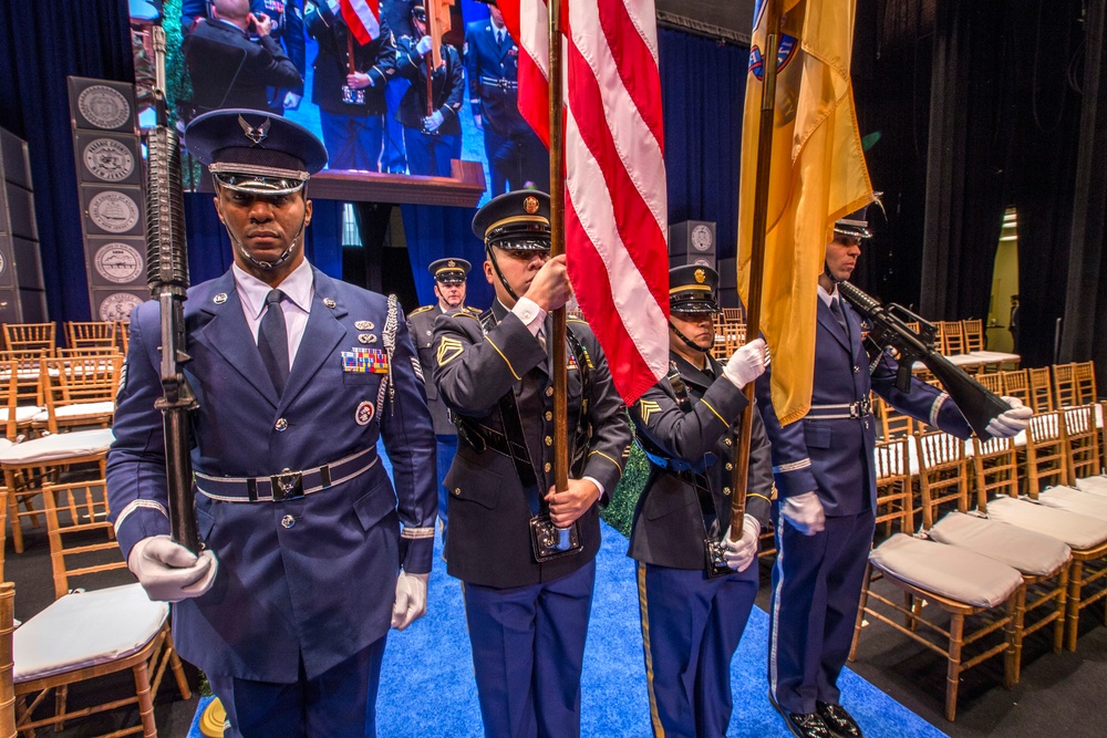 NJNG Honor Guard practices for Governor Murphy’s inauguration