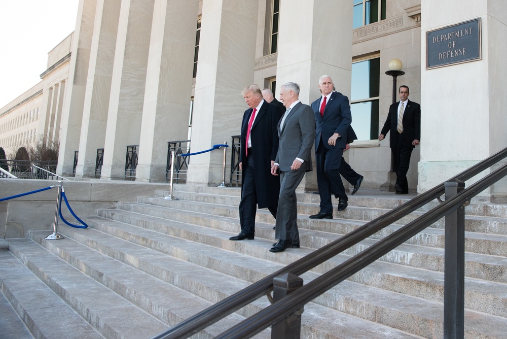 President Trump and Vice President Pence meet with Pentagon senior leaders