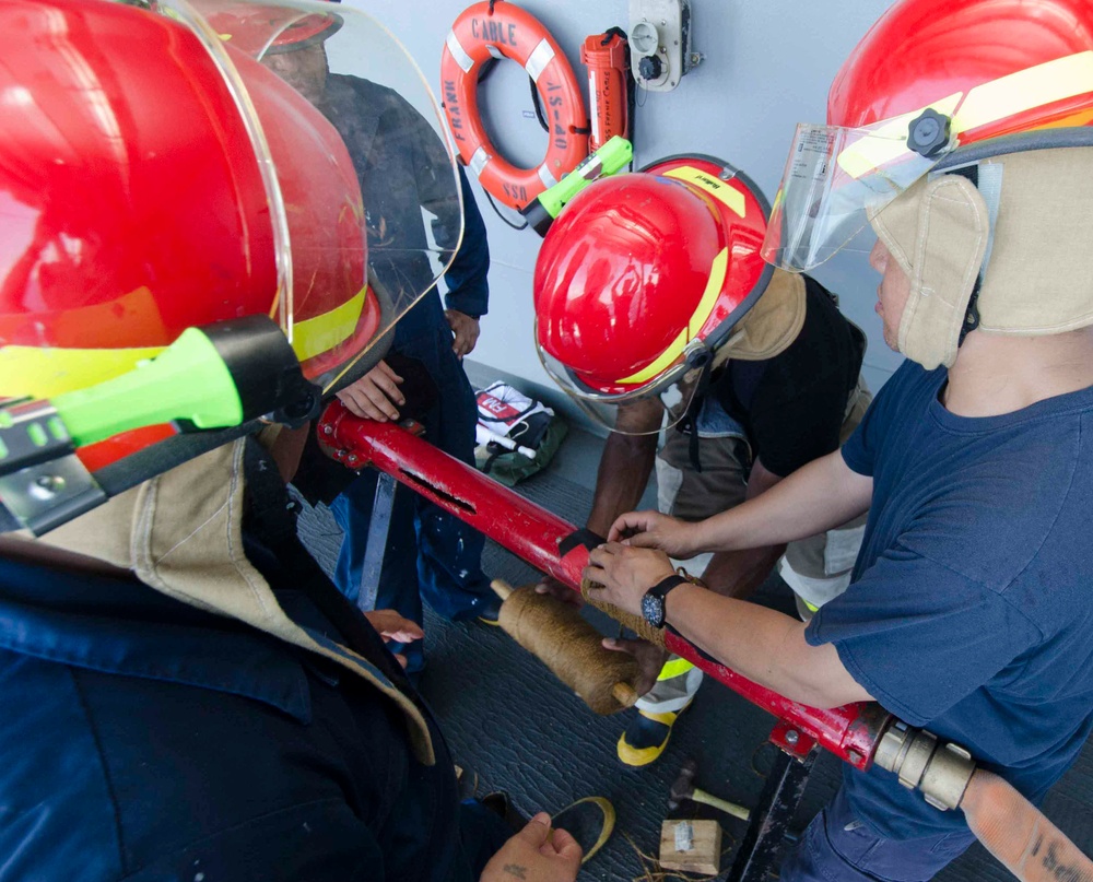 Frank Cable Holds Damage Control Drill