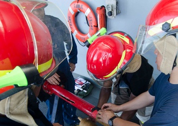 Frank Cable Holds Damage Control Drill