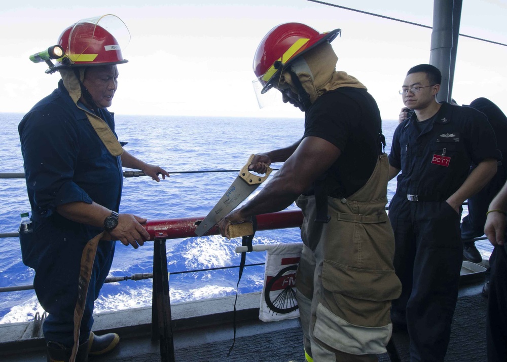 Frank Cable Holds Damage Control Drill