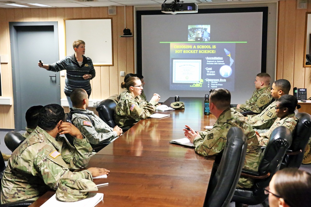 Soldier Development Program teaches value of higher education for career, civilian life