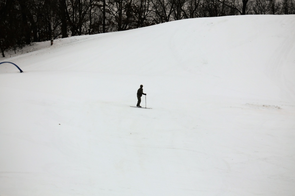 Students learn skiing techniques during Cold-Weather Operations Course at Fort McCoy