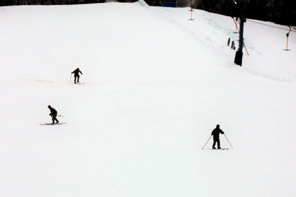 Students learn skiing techniques during Cold-Weather Operations Course at Fort McCoy