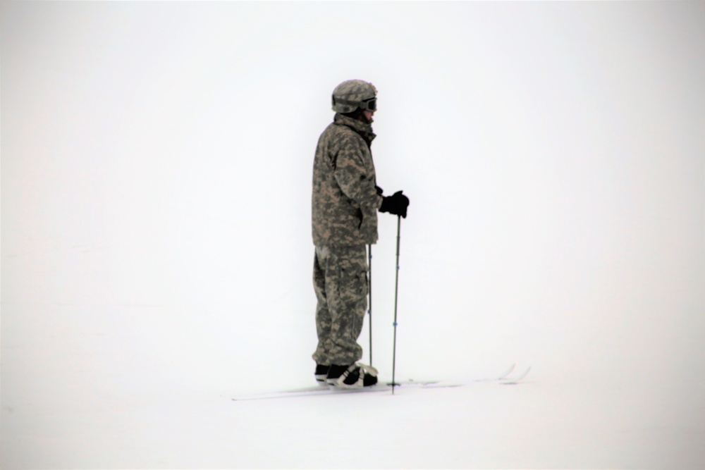 Students learn skiing techniques during Cold-Weather Operations Course at Fort McCoy