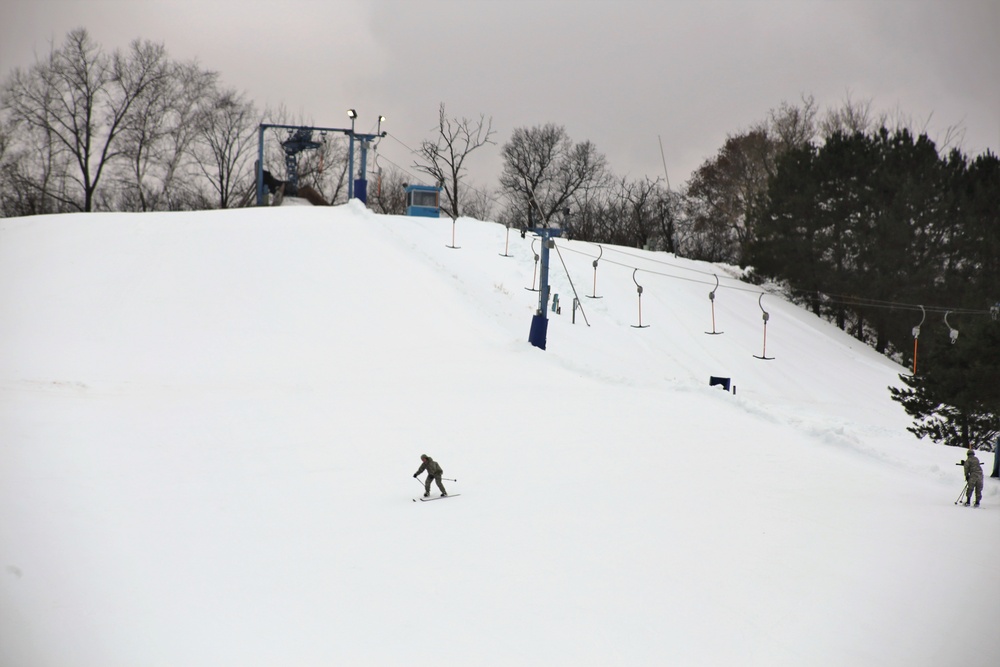 Students learn skiing techniques during Cold-Weather Operations Course at Fort McCoy